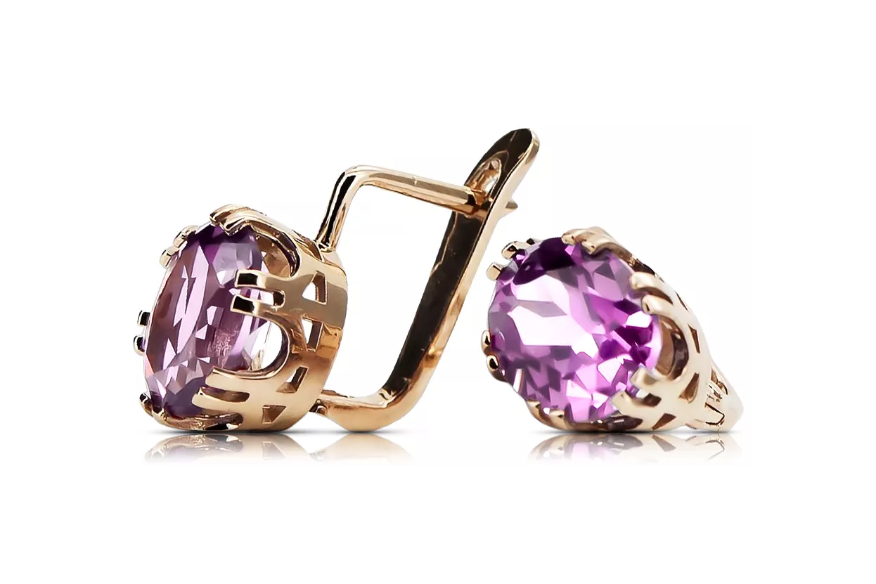 Βίντεο στυλ Κορδόνια Amethyst Original vintage 14k από ροζ χρυσό vec016r Βίντεο στυλ Κορδόνια Amethyst Original vintage 14k από ροζ χρυσό vec016r